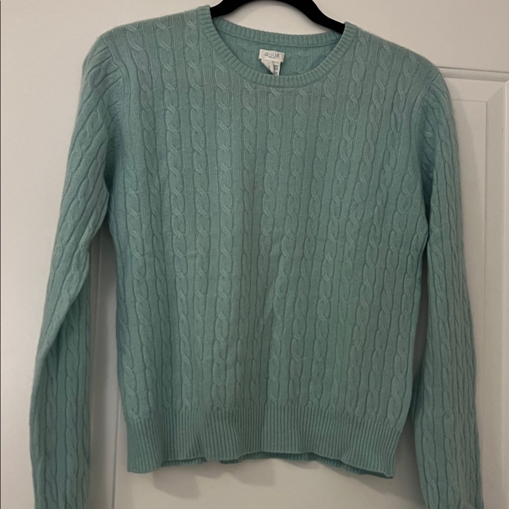 Aqua Light Blue Cashmere Sweater